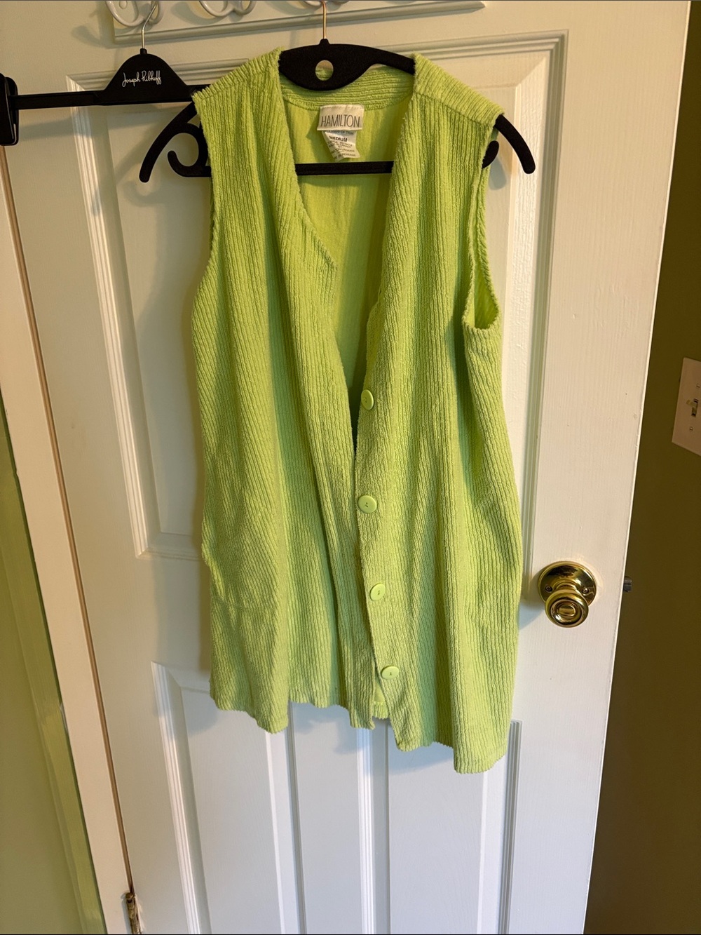 Hamilton Sleeveless Button-Up Tunic in Lime